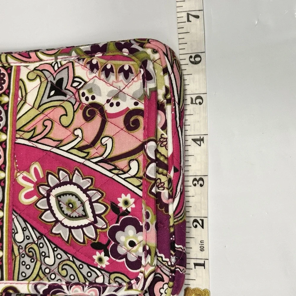 VERA BRADLEY Mini Hipster Quilted Crossbody Purse in Very Berry Paisley